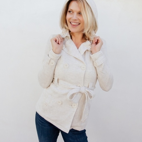 NWT Lined fleece pea coat - Picture 2 of 9